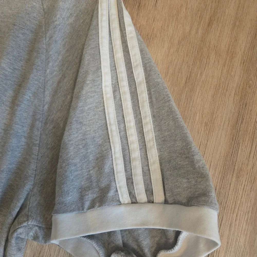 adidas Originals 3-Stripes Ringer T-Shirt Gray White Trefoil Men's Size XL